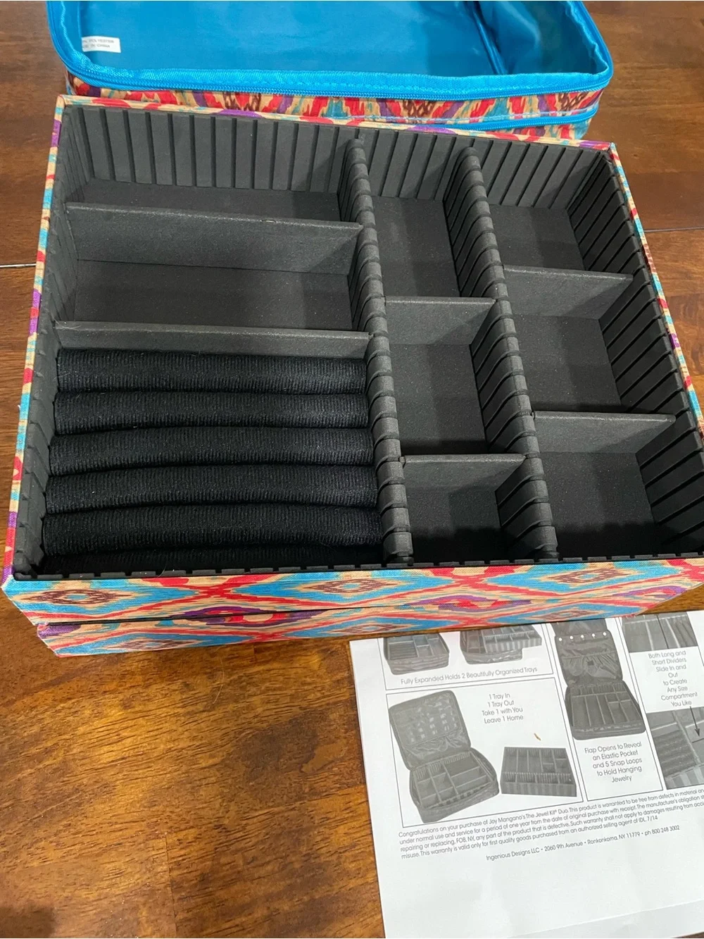 Colorful Ikat Pattern Jewelry Storage or Travel